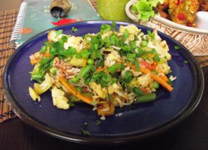 Spicy rice with Brussels sprouts - vegan at Veda House - Sofia in Sofia