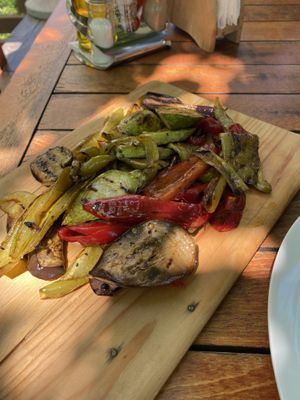 Grilled vegetables   at Garden Organic Restaurant in Kruje