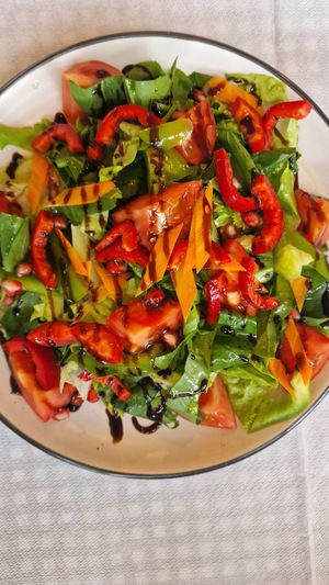 Garden salad at Garden Organic Restaurant in Kruje