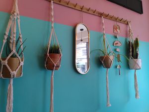 Calm decor at Rawcous Kitchen in Leatherhead