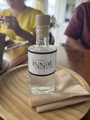 Gin for the appetiser   at Sa Punta in Menorca