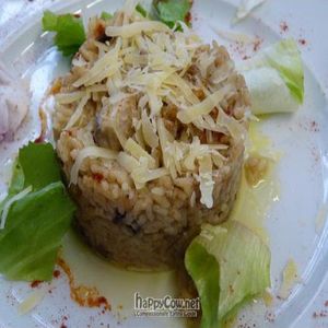 Risotto (rice with mushrooms) at Los Delirios del Quijote in Logrono