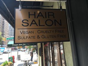 Sign in front of store. at Maria Cortes NY in New York City