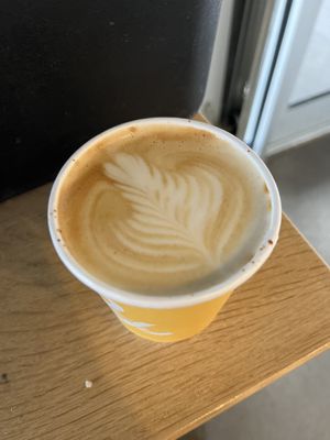 Oat cappuccino   at Fox & Oak in Squamish