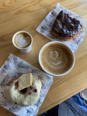 Pistachio rose and cherry chocolate   at Fox & Oak in Squamish