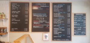 Menus at Bean & Bud  in Harrogate