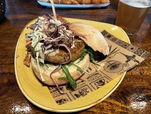 Hamburguesa vegana at Maloka in La Arena