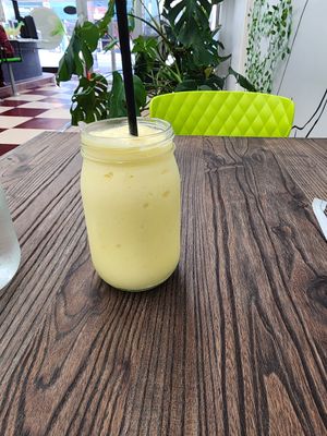 Coconut mango smoothie easy 10! at Cocina Plantosaurus in Charles Town