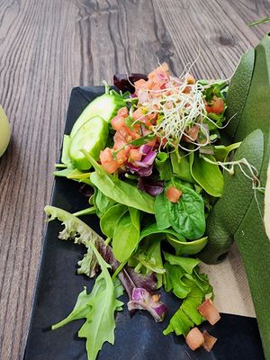 Side order salad fresh and delicious! at Cocina Plantosaurus in Charles Town