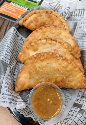 4 kinds of empanadas, 2 for $6 and not small at Cocina Plantosaurus in Charles Town