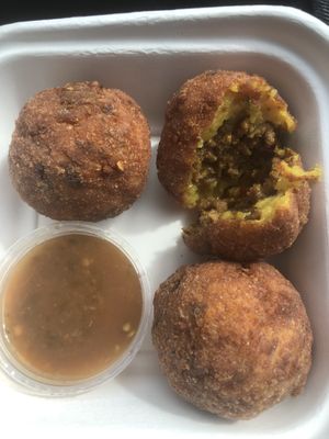 Rellenos De Papas  at Cocina Plantosaurus in Charles Town