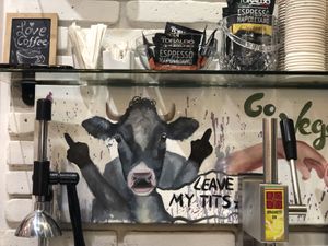 Loved the painting in the store!   at Fabrika in Tirana