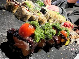 Large vegan plate  at Berger Streetfood in Frankfurt