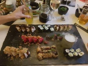 Vegan platter to share at Berger Streetfood in Frankfurt