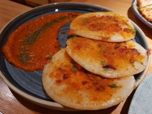 Pan fried rice and veggie discs at Little Andaman in Barcelona