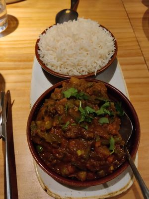 Vegetable curry at Little Andaman in Barcelona