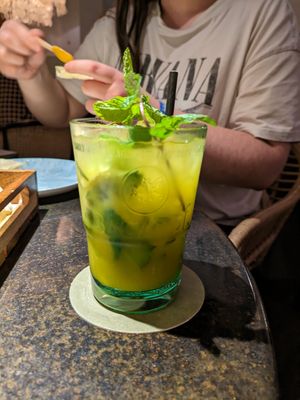 Mango chai mojito at Little Andaman in Barcelona