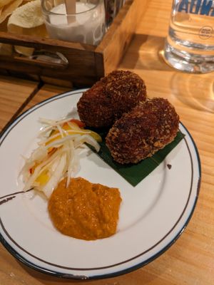 Beet croquette at Little Andaman in Barcelona