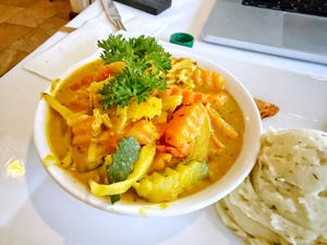 Veg curry   at Hemingways in St Johns