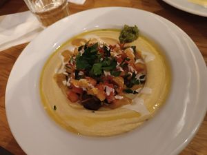 Vaxtchorizo amba at Reggev Hummus Södermalm in Stockholm