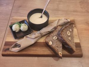 Brot mit Butter at Radošā Maizes Laboratorija in Ventspils