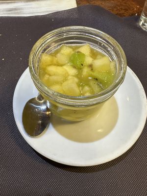 Fruit salad #Veganuary at Bar restaurant L'Espurna in Puigcerda