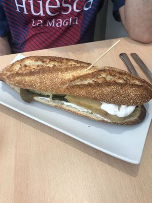 Bocadillo de tortilla de patata  at A Flama Tabierna in Zaragoza