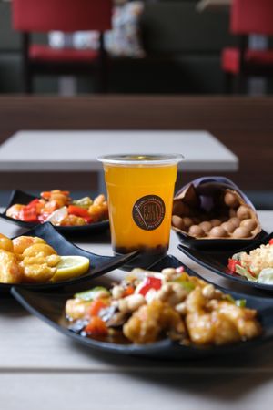 Kong Pao vegan prawns at Full Moon Express in The Hague