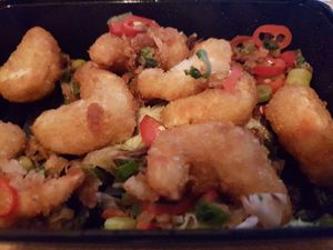 Salt & peper vegan prawns at Full Moon Express in The Hague
