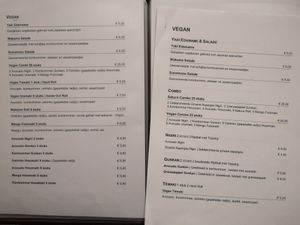 Vegan Menu at Nobu Sushi in Leuven