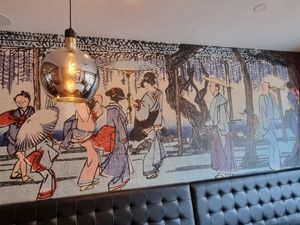 Wall decoration at Nobu Sushi in Leuven