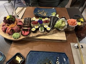 Vegan sushi plank + temaki   at Nobu Sushi in Leuven
