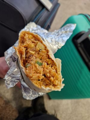Burrito with Mexican rice at Vocho in Galway