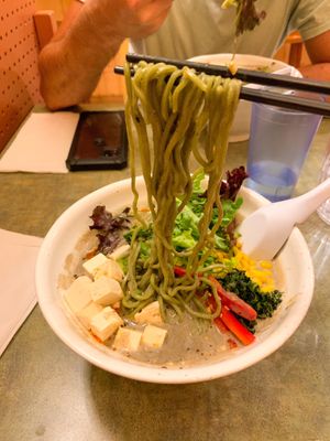 Kale noodles  at Arashi in Victoria