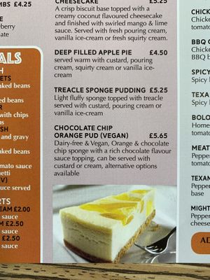 Dessert option at The Beck in Mablethorpe