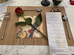 Our set up for date night  at Taste of Beauty in Fountain Valley