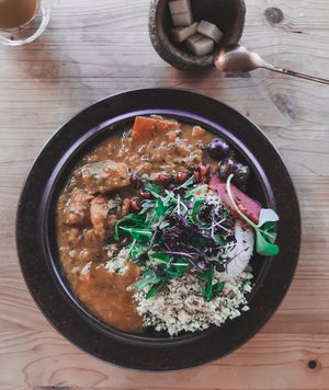 Kürbiscurry at Hase im Mond in Bammental