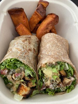 Breakfast burrito    at Cafe Gratitude in Newport Beach