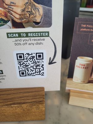 Enter loyalty program at Cafe Gratitude in Newport Beach