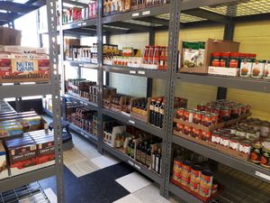 Grocery warehouse with online ordering for pick-up or delivery at Unglued Foods in Richmond