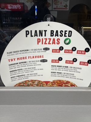 So many vegan options  at New Orleans Pizza in Guelph