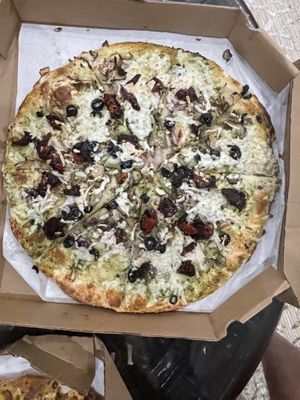 Vegan Large Plant Based Garden Pesto   at New Orleans Pizza in Guelph