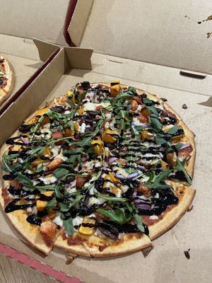 Vegan pumpkin pizzaa  at Bella Cafe Restaurant & Pizza Bar in Kangaroo Island