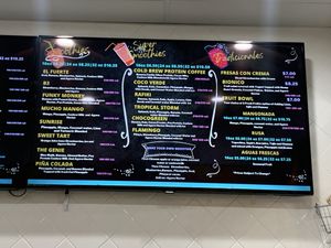 Menu 1  at Frutazo Juice Bar & Fruteria in Richardson