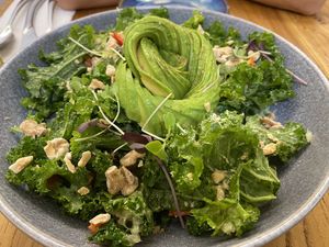 Keto ginger avocado and kale salad  at Be With Years in Kowloon