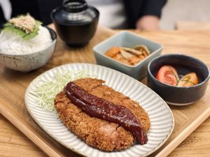 Japanese Tonkatsu: Deep fried vegan Omni pork cutlet! #Veganuary at Be With Years in Kowloon
