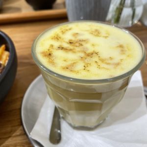 Turmeric latte  at Be With Years in Kowloon