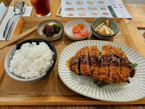 Japanese katsu bento platter at Be With Years in Kowloon