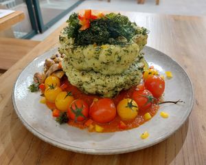 Christmas Tree🎄(Festive Pesto Cauliflower Steak with Grilled Veggie) at Be With Years in Kowloon