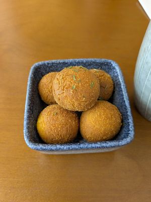 Sweet Potato Taro Balls at Be With Years in Kowloon